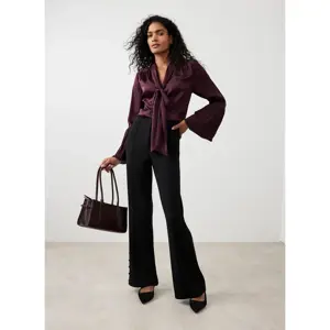 Mint Velvet Black Tailored Bootcut Trousers